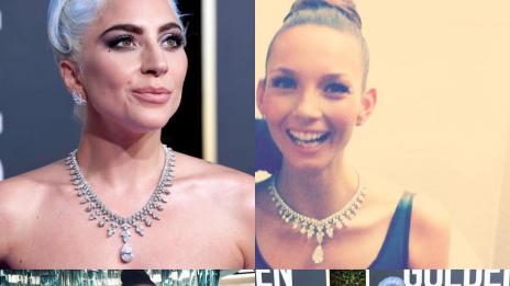 Лейди Гага с уникална огърлица, направена специално за Златните глобуси