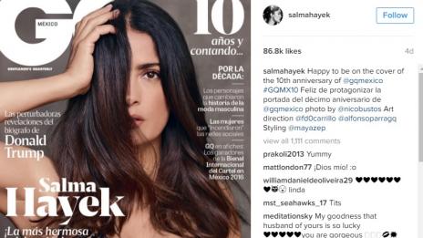 Салма Хайек – секси по дантела