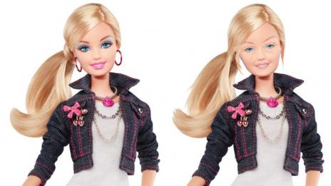 Торбички под очите, тънки устни и подпухнали клепачи: Барби без грим