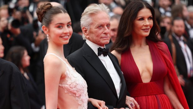 Майкъл с Катрин и Карис; Снимка: Getty Images