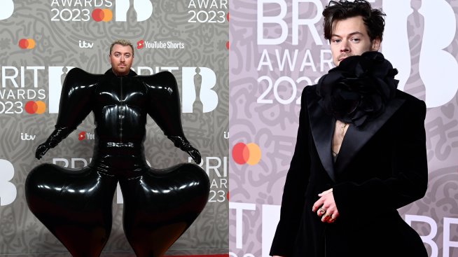 Сам Смит като балон, Хари Стайлс с огромно цвете – мъжете на тазгодишните БРИТ