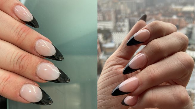 Черен маникюр – 7 идеи за френски стил
