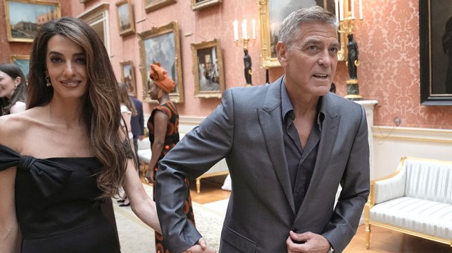 Семейство Клуни в двореца – Джордж и Амал на среща с крал Чарлз