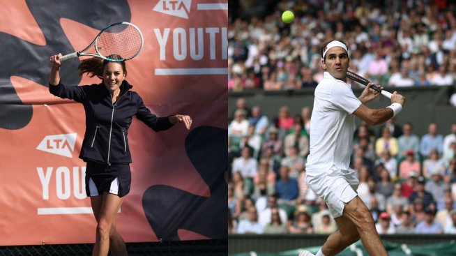 Кейт Мидълтън стъпва на корта с Роджър Федерер