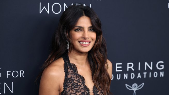 Приянка Чопра зашеметяващо елегантна в черен сатен и дантела