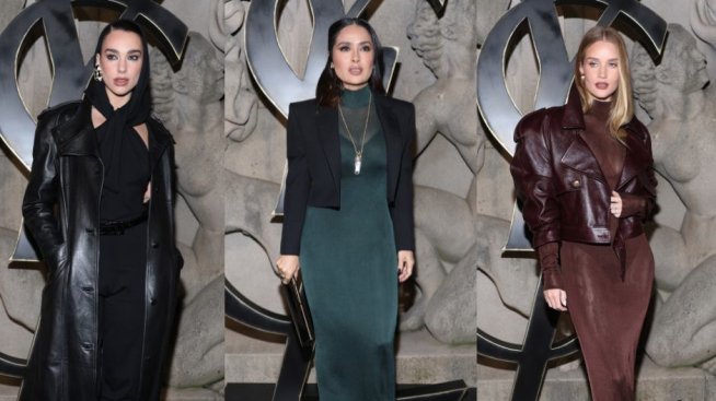 От Париж с любов: Салма Хайек, Дуа Липа и Роузи Хънтингтън-Уайтли за Saint Laurent