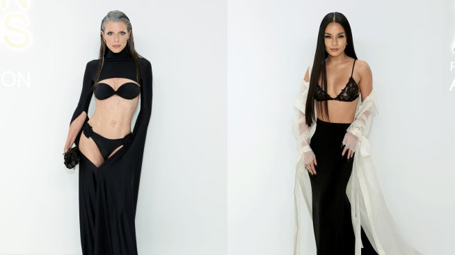 Голите Джулия Фокс и Ванеса Хъджинс и латексовата Ким Кардашян