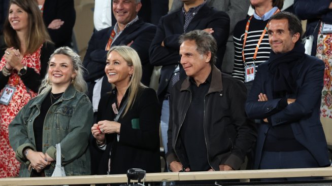 Семейна вечер – Бен Стилър заведе любимите си жени на тенис мач