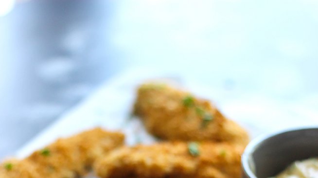 Хрупкави пилешки филенца на фурна