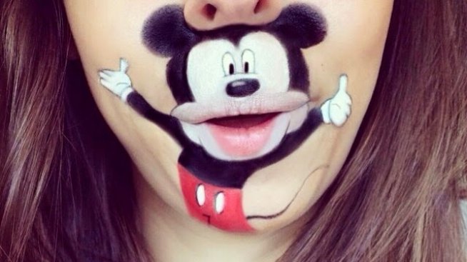 Анимационни герои оживяват върху лице