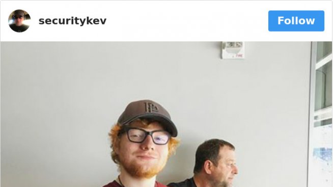 Споделено от личната охрана: Неподправеният Ед Шийрън