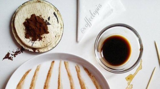 Живопис от остатъка на сутрешното кафе