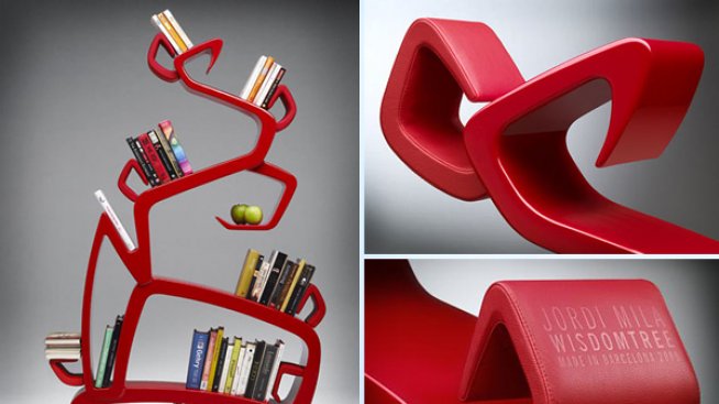 Творческа провокация от лавици за книги