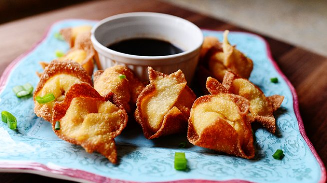 Уонтони с крема сирене