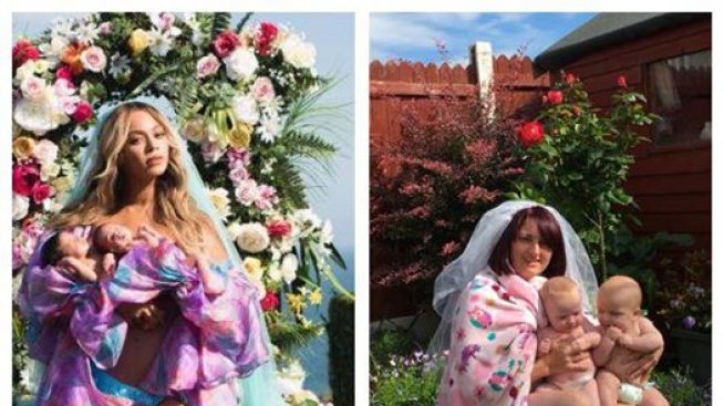 Ирландка се избъзика и копира Бионсе с близнаците