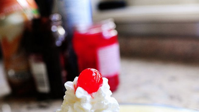 Шоколадов фъч с карамелов сладолед