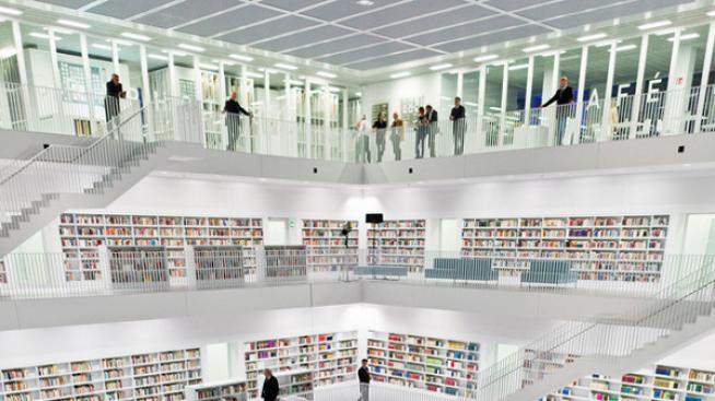 Модерното убежище за книги на Щутгарт
