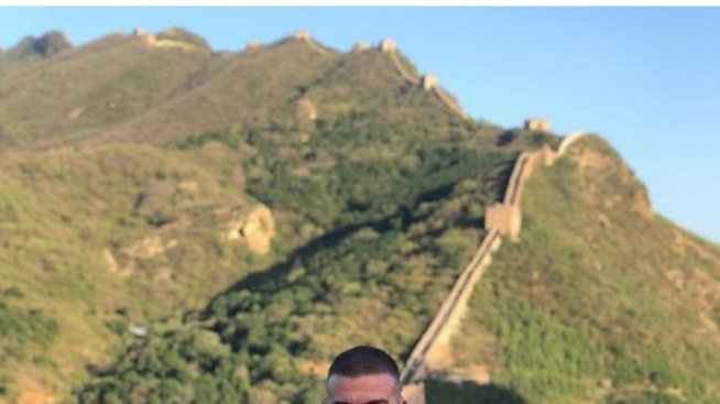 Дейвид Бекъм се диви на Великата китайска стена