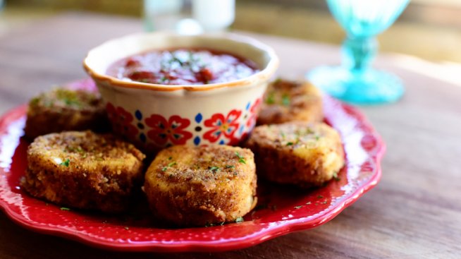 Пържено козе сирене