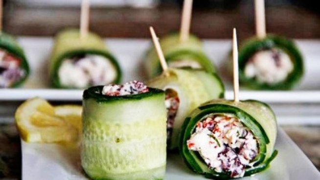 Ролца от краставици и фета сирене