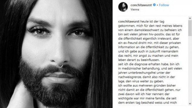 След шантаж Кончита Вурст призна: ХИВ-позитивен съм!