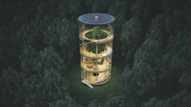 Най-стилната горска вила се намира в Казахстан