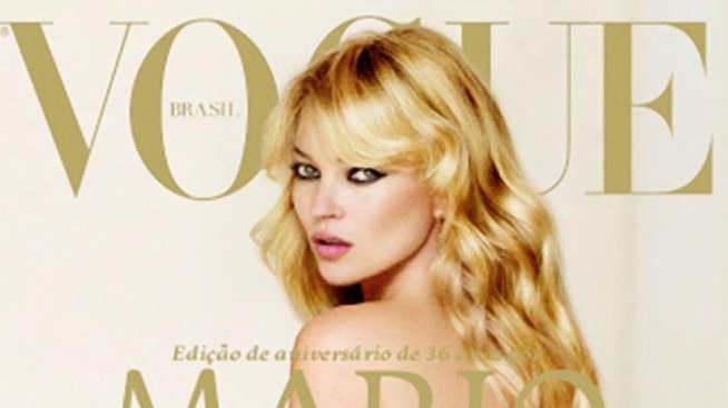 Кейт Мос се съблече и облече за две корици на VOGUE