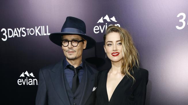 Джони Деп и Амбър Хърд празнуваха годежа си с Мерилин Менсън