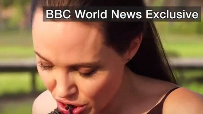 Анджелина Джоли прояде паяци, щурци и скорпиони