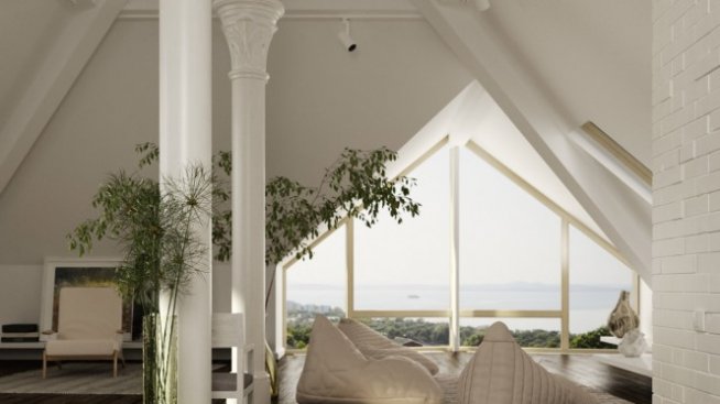 Изкуството да обзавеждаш стая със скосен таван