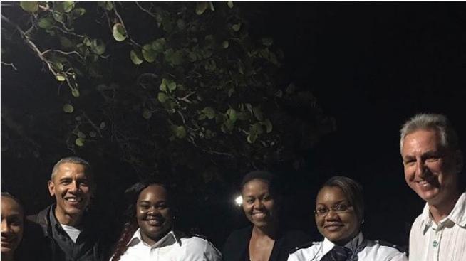 След Белия дом, семейство Обама отмаря на Карибите