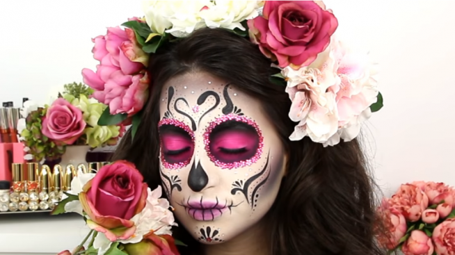 Как да си направите флорален грим за Хелоуин