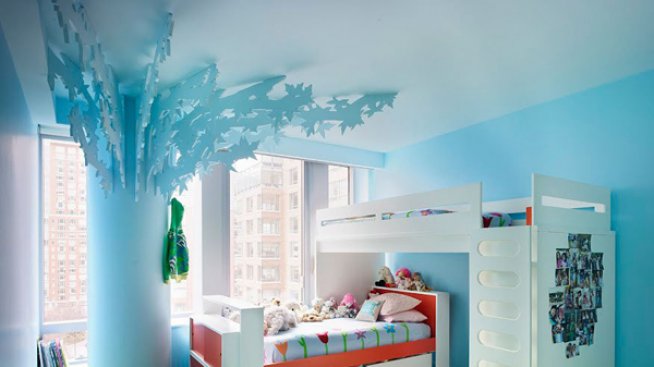 Корал и тюркоаз в интериора