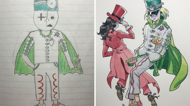 Баща превръща странните рисунки на децата си в анимационни герои