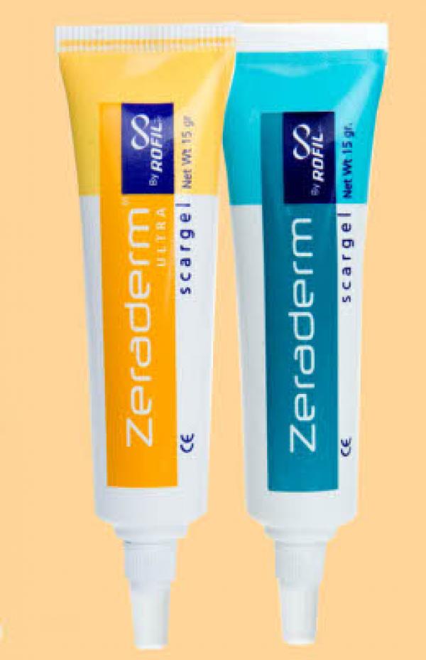 Zeraderm: силиконов гел против белезиZeraderm се предлага в две разновидности. Zeraderm и Zeraderm Ultra. Гелът съдържа силикон, подобен на този