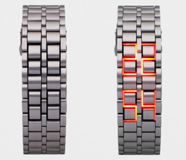 Faceless Watch (Часовник без лице)На дизайнера Hironao Tsuboi.Прилича повече на метална гривна, но с неподозирани функции.