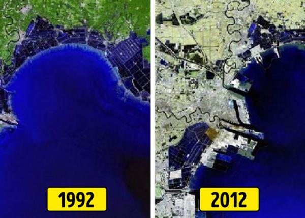 Урбанизация. Снимка: NASA/Bright side