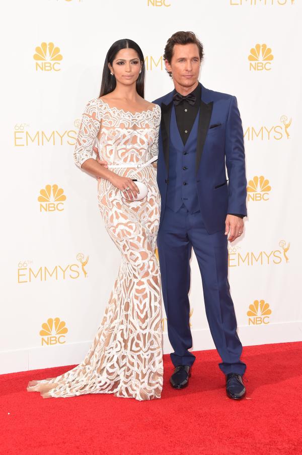 Камила и Матю Макконъхи. Тя носи рокля на Zuhair Murad.Снимка: Getty Images 