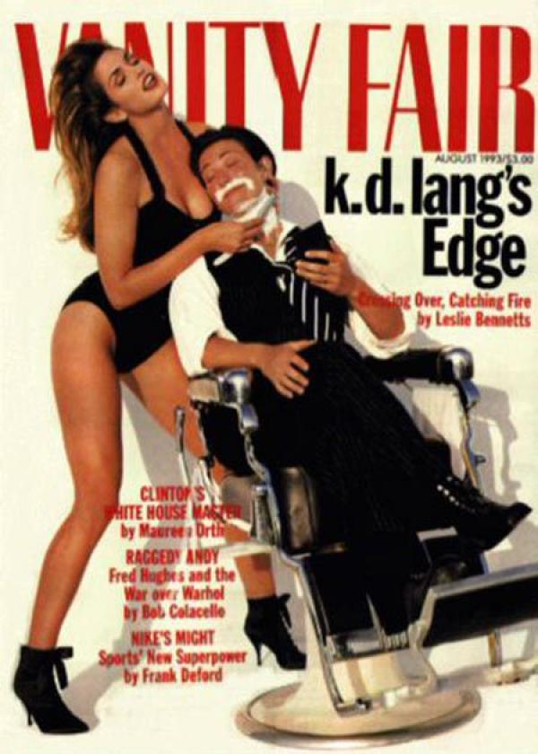 Най-провокативната корица на Синди от 1993 година за Vanity Fair.