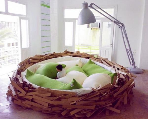 Снимка: http://www.home-designing.comТова легло-гнездо е перфектното място да „снесете” някоя и друга идея, докато се излежавате в птичите си покои.