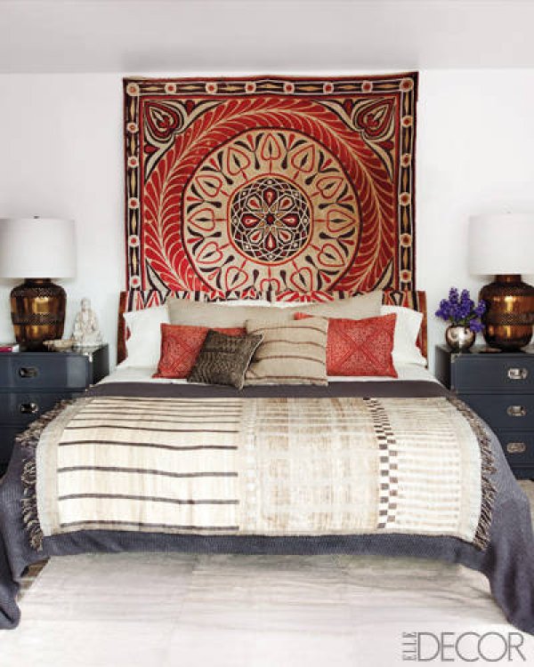 Спалнята на Елън Помпео; Снимка: elledecor.com
