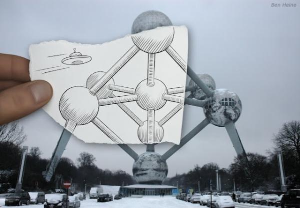 Снимка: Ben HeineНаистина има ли по-подходящо място, над което извънземните да кръжат при визитата си на земята от статуята Атомиум в Брюксел?