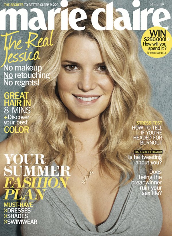 Джесика Симпсън през месец май 2010 годинаСнимка: Marie Claire, САЩ