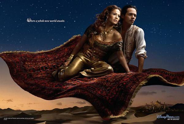 Джей Ло и Марк Антъни като Жасмин и Аладин Снимка: Disney/Annie Leibovitz