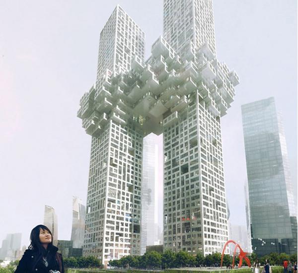 Снимка: inhabitat.comТърговският център в СеулКакви са били тези инженери и архитекти, които са измислили да направят нова структура, която прилича досущ на обвитите в огън и пушек кули близнаци в САЩ, след атентата на 11 септември 2001 г.  Дали тази прилика е умишлена или е грешка, така и не се знае. Създателите на този търговски център в Южна Корея, който се казва „The Cloud“, казват, че са искали сградата да изглежда, така сякаш е обхваната от облак. Но на милиони хора по света, тази структура винаги ще напомня за съдбата на хилядите хора, които намериха смъртта си в Световния търговски център в Ню Йорк.
