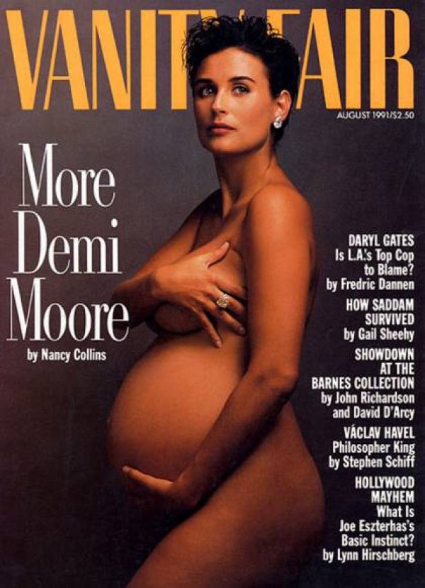 Деми Мур гола и бременна. Снимка сп. Vanity Fair
