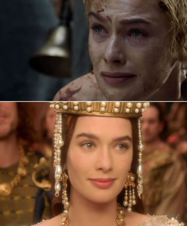Лина Хийди като Церсей Ланистър. Снимка: 9gag.com