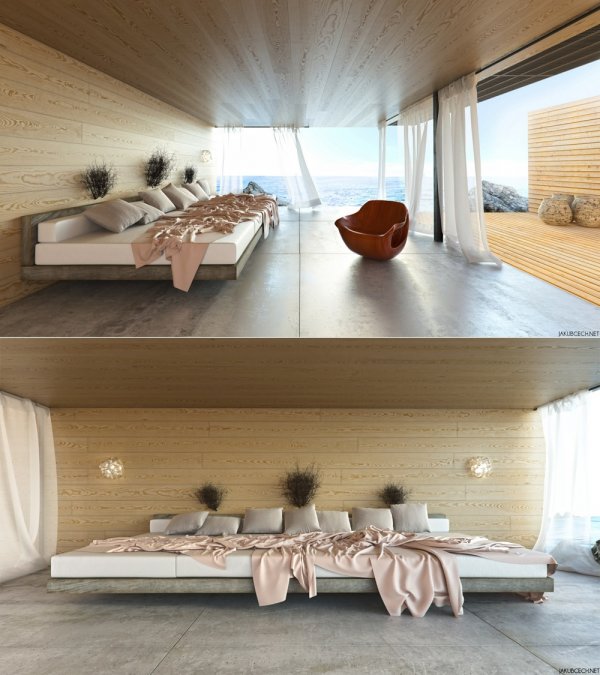 Спалня с гледка към моретоСнимка: home-designing.com