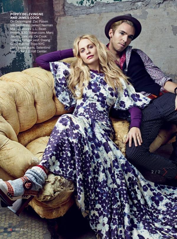 Попи Деливайн и Джеймс Кук, Снимка: сп.Vogue