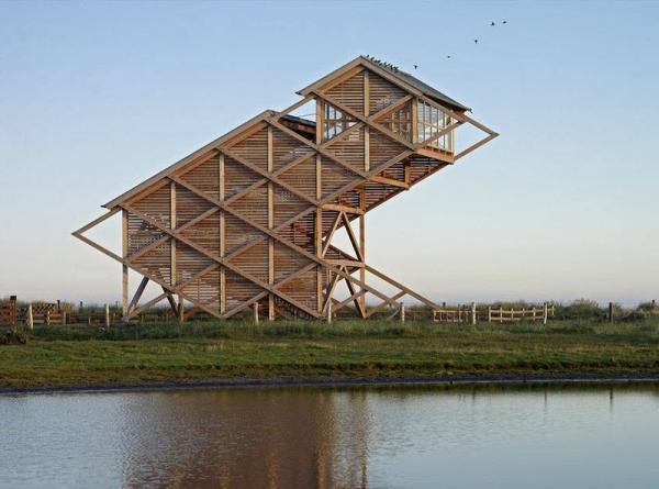 Снимка; amusingplanet.comКулата за наблюдение Bird Tower в Грацвадер, Германия